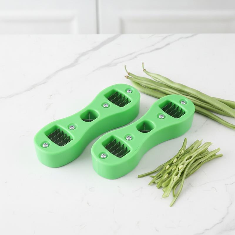 Kitchen Gadgets Green - Plastic Green Bean Slicer 10.5cm x