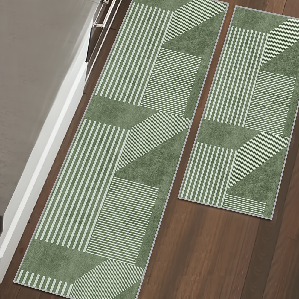 VIKAMA Striped Green Carpet Ki - Kitchen Gadgets Green review and price