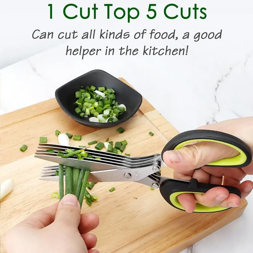 Multilayer Scissors Kitchen Sc - Herb Scissors 5 Blade review and price