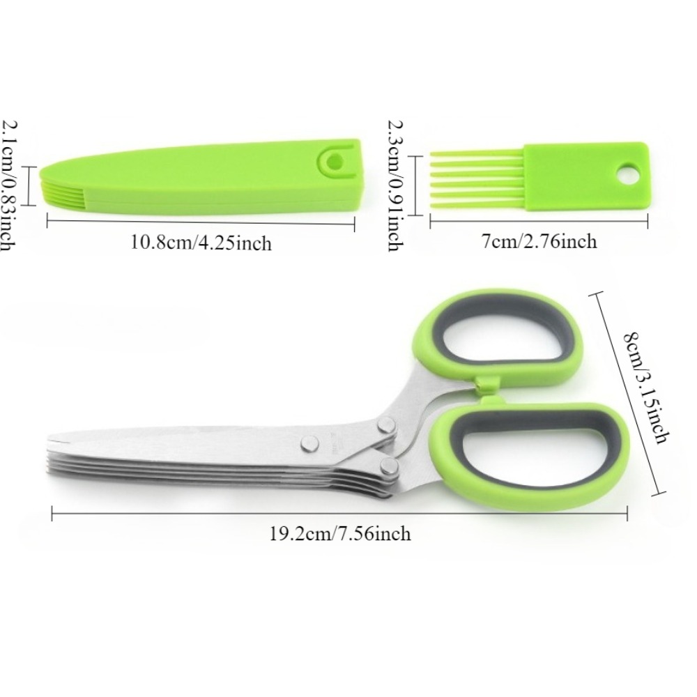 Multilayer Scissors Kitchen Sc - Herb Scissors 5 Blade review and price
