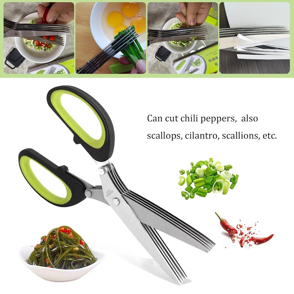 Multilayer Scissors Kitchen Sc - Herb Scissors 5 Blade review and price