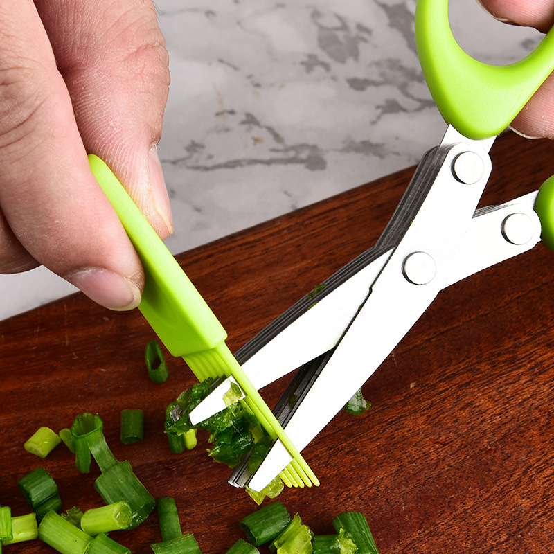 Stainless Steel Multi Layer 3  - Herb Scissors 5 Blade review and price