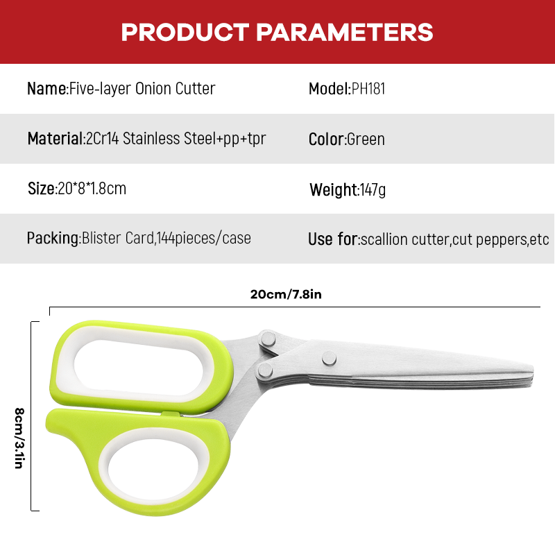 1PC 5-Blade Stainless Steel He - Herb Scissors 5 Blade review and price