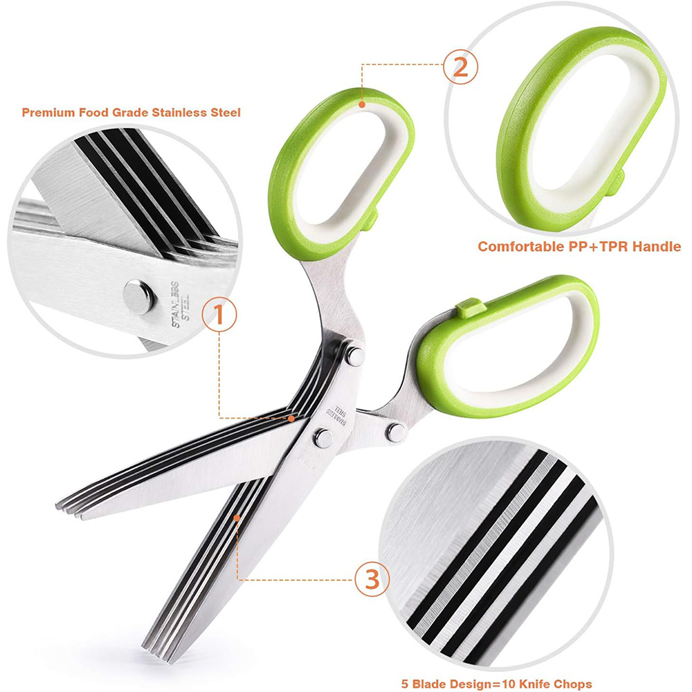 Herb Scissors  Stainless Steel - Herb Scissors 5 Blade review and price
